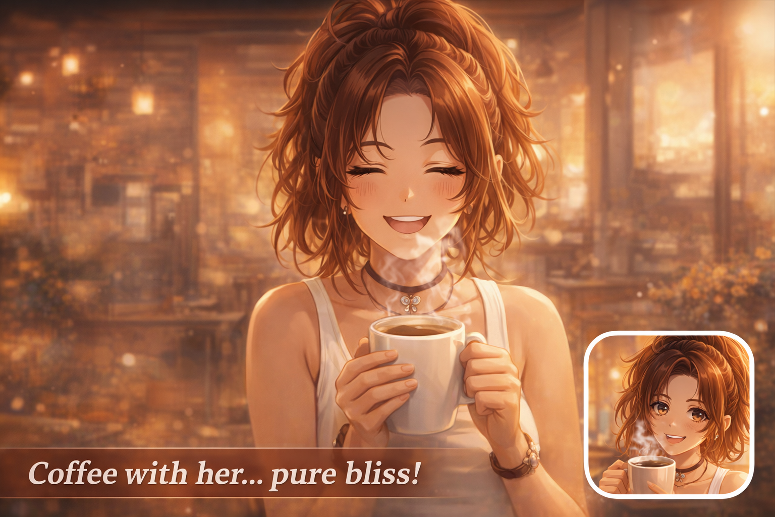 Let My Girl Friend Enjoy Our Coffee